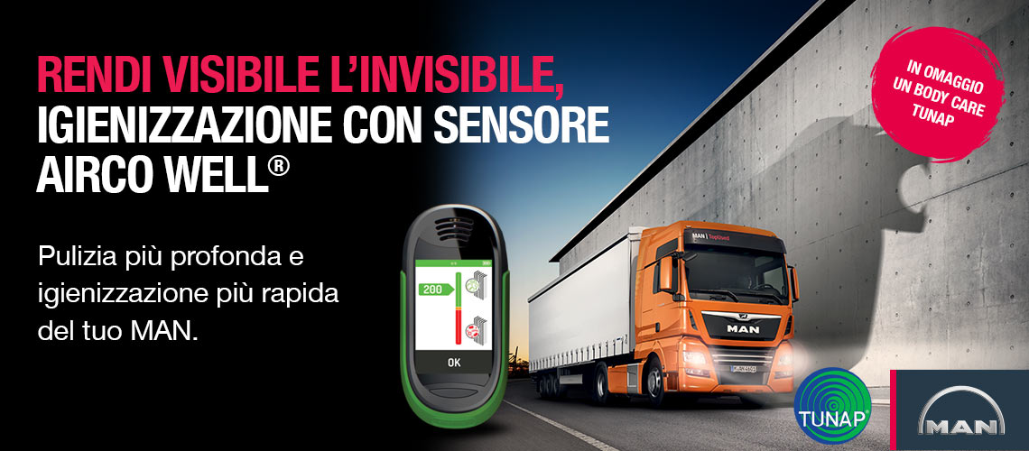 Promozione MAN Igienizzazione impianto Clima Tunap con sensore